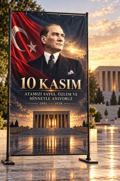 toreksan reklam 10 Kasım Atatürk Anma Dikey Branda Pankartı 100×150 cm – Dış ...