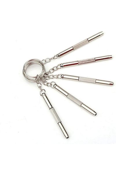 ULTNICE Mini 3 in 1 Screwdriver Keychain Precision Eyeglass Repair Tool Flat ...