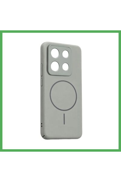 Nur store Çanta غطاء Redmi Note 13 5G Mika PC Magsafe - رمادي BEZOSS