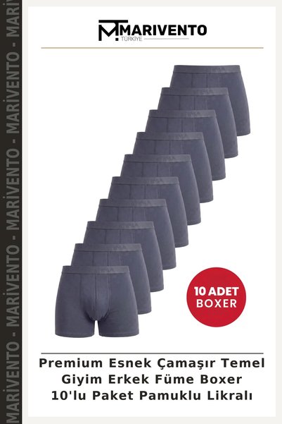 Generic Brand Premium Flexible Laundry Essentials Men's Smoked Boxer 10-Pack ...