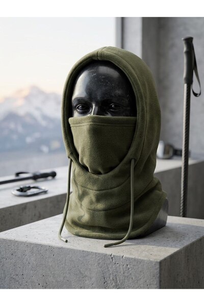 Nilbutik Fleece Hood Hat Beanie Windproof Motorcycle Balaklava Scarf Neck Col...