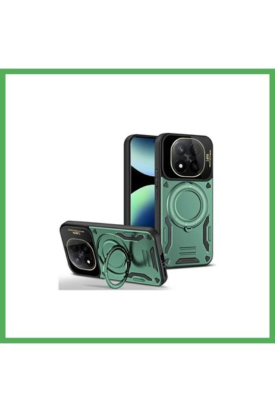 Nur store Çanta Redmi Note 14 Pro 5g Compatible Case with Joy Lens Stand - Da...