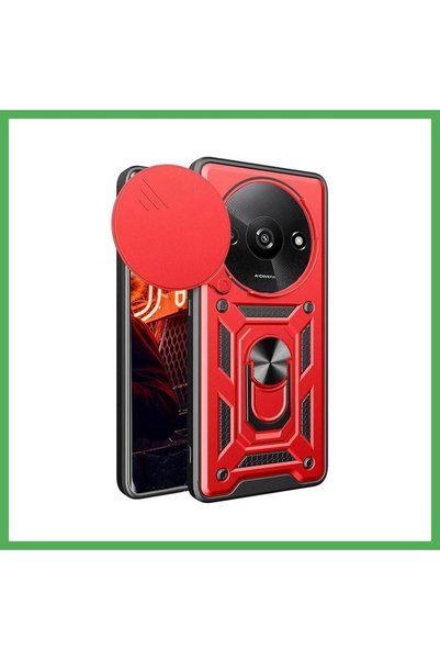 Nur store Çanta حافظة متوافقة مع Redmi A3 4G من السيليكون مع حلقة عدسة Pars -...