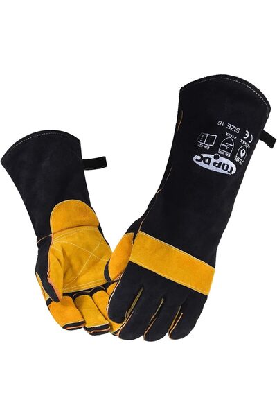 GENERAL TOPDC 16 Inches, 932?, Top Cowhide Mig/Stick Welding Gloves Heat Resi...