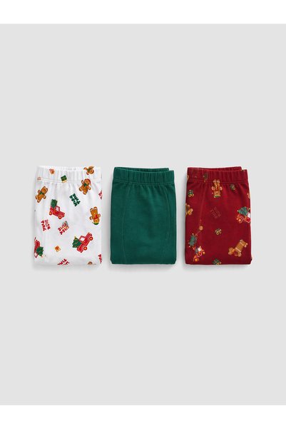 LC Waikiki White 3-Pack New Year's Themed Boys' Boxers