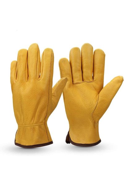GENERAL Leather Work Gloves, Cowhide, Thorn Proof, for Gardening, Mechanic an...
