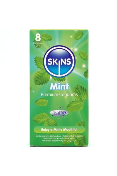 Skins Ментов премиум презерватив, пакет 8-латекс