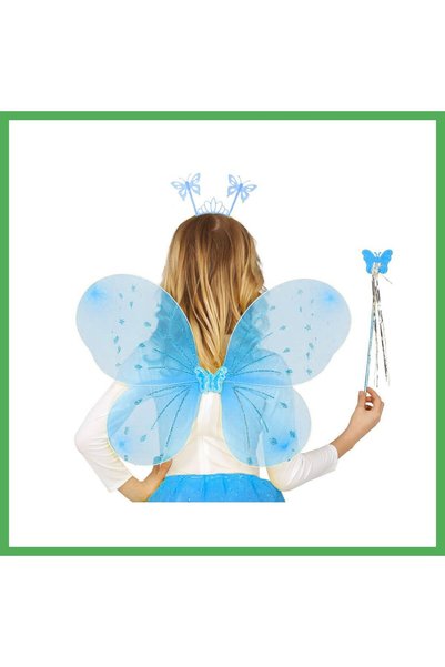 Nur store Çanta Blue Butterfly Boy-Girl Set? 50 cm Butterfly Wing, Crown and ...