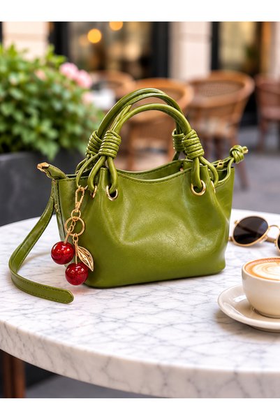 goreels Women's Crossbody Hand and Shoulder Bag with Knot Detail and Cherry C...