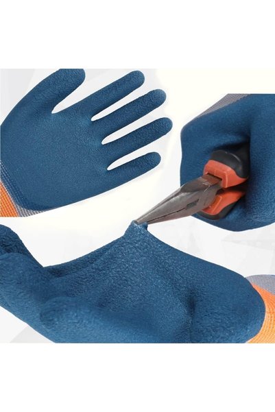 Aputue Gardening Gloves, 3 Pairs Blue Nitrile Coated Work Gloves with Strong ...