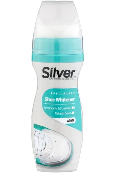 5e gümüş silver ملمع أحذية سيلفر إكسبرس مع إسفنجة - ملمع أحذية سائل فوري للأح...