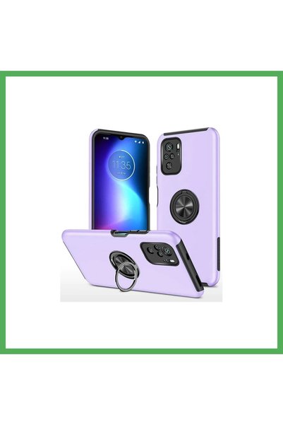 Nur store Çanta Poco F3 Compatible Case Elite Ring Cover - Purple Bezoss