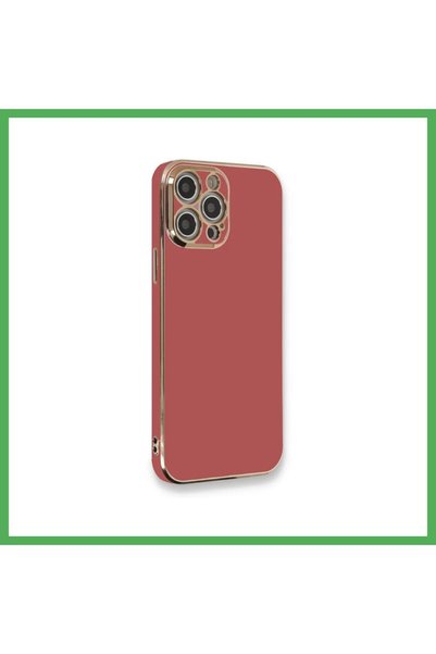 Nur store Çanta iPhone 12 Pro Compatible Case Volet Silicone - Red Bezoss