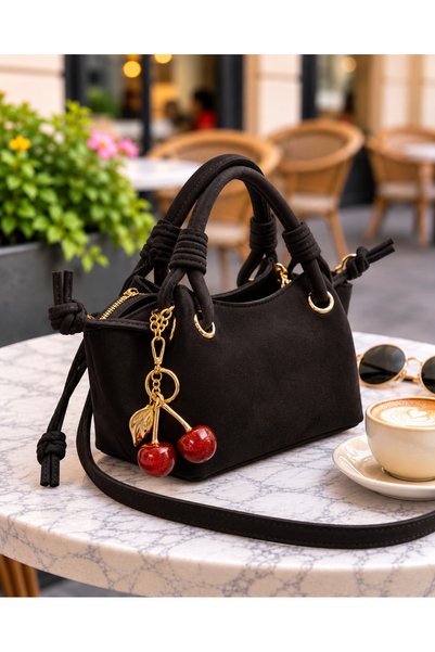 goreels Women's Crossbody Hand and Shoulder Bag with Knot Detail and Cherry C...