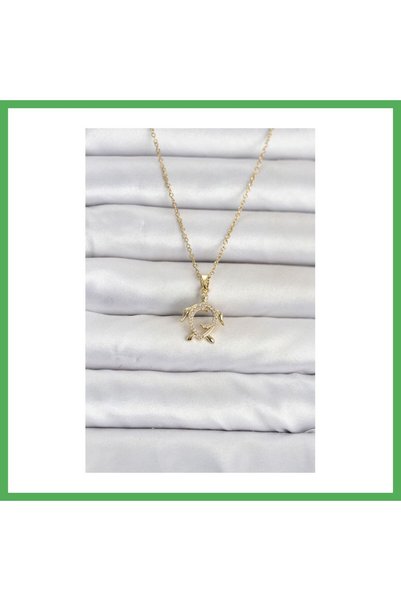 Nur store Çanta 316L Steel Chain Gold Color Caretta Caretta Model Women's Nec...