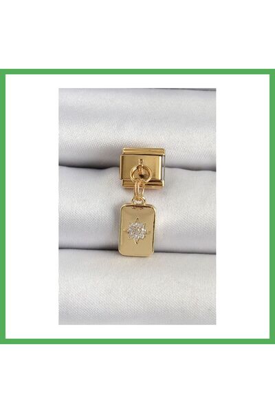 Nur store Çanta 316L Steel Pendant with Zircon Stone and Polar Star Figure, R...
