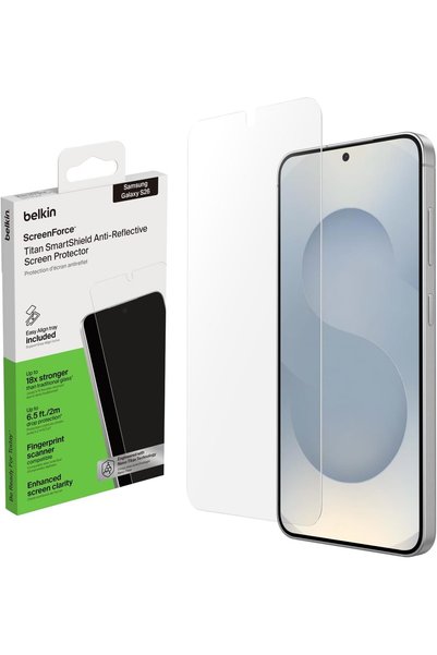 Belkin واقي شاشة سكرين فورس تيتان سمارت شيلد لهاتف سامسونج جالاكسي إس 26، عاك...
