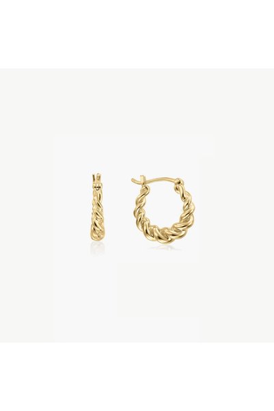 Indira Jewelry Golden Brioche Silver Earrings