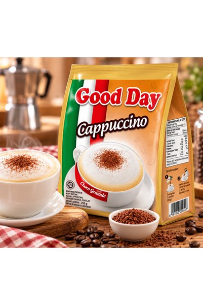 Nescafe قهوة جود داي كابوتشينو سريعة التحضير مع حبيبات الشوكولاتة 20 ظرف*25 جرام