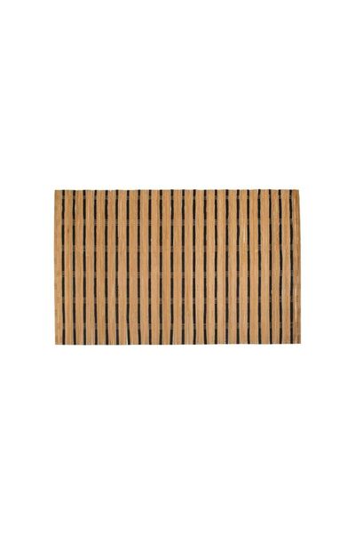 Jumbo Suport Farfurie din Bambus Bej cu Dungi Negre 45x30cm