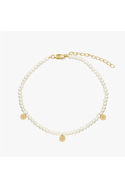Indira Jewelry Bratara de picior din argint Golden Venus - Perle de Cultură