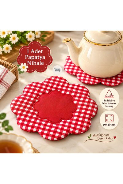 Desen Home Papatya Nihale ,Su İtici ve Leke Tutmaz Kumaş, 19×19 cm