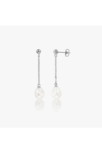 Indira Jewelry Khloe Silver Earrings - Cultured Pearls