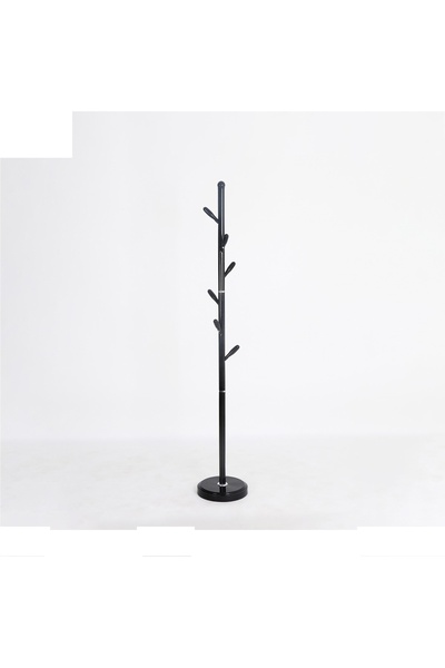 IN HOME STORE علاقة ملابس معدنية قائمة بتصميم عصري أنيق - لون أسود