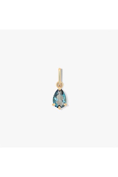 Indira Jewelry Златен медальон с камък за декември - Топаз Лондон
