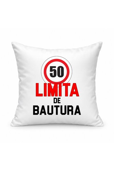 Fabricacucadouri.ro Pernă personalizată 50 limita de bautura