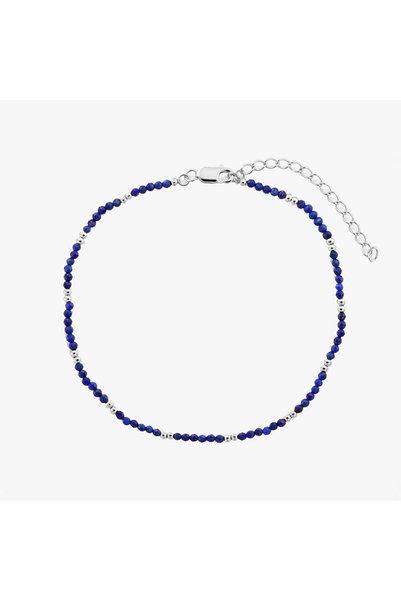 Indira Jewelry SummerScape Silver Anklet – Lapis