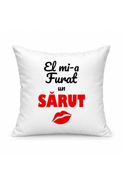 Fabricacucadouri.ro Pernă personalizată El mi a furat un sarut