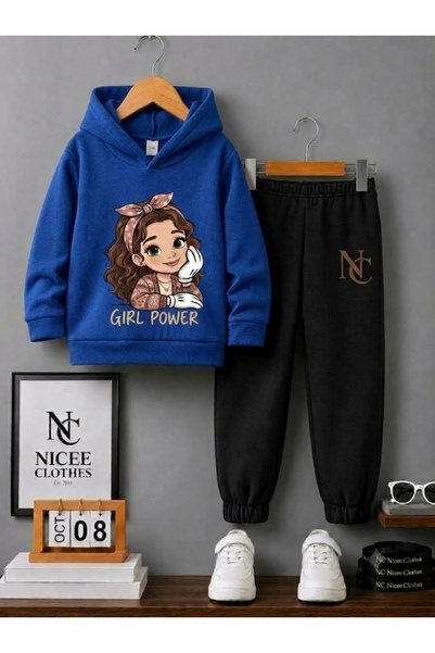 NC Nicee Clothes Παιδικό Σετ Φόρμας Unisex (Για Κορίτσια, με στάμπα, χειμερινό)