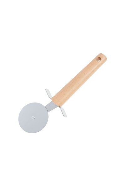 Jumbo Cutit pentru Pizza Metalic cu Maner din Lemn 21cm