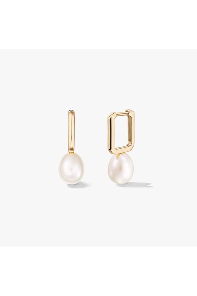 Indira Jewelry Cercei din argint Golden Brulée - Perle de Cultură