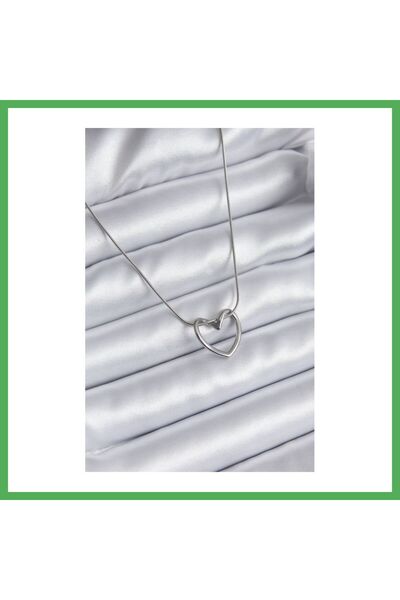 Nur store Çanta 316L Steel Silver Color Model Women's Necklace Bezoss