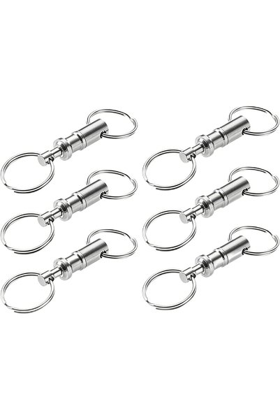 GENERAL 6 PCS Detachable Keychains Durable Key Ring, Quick Release Keyrings, ...