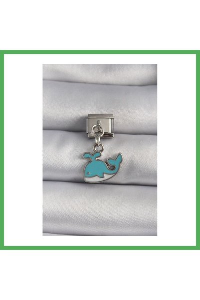 Nur store Çanta 316L Steel Silver Color Sallant Blue Whale Model Nomination C...