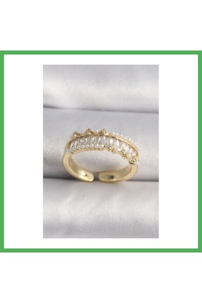 Nur store Çanta Brass Gold Color Zircon Stone Pearl Detail Vip Series Women's...