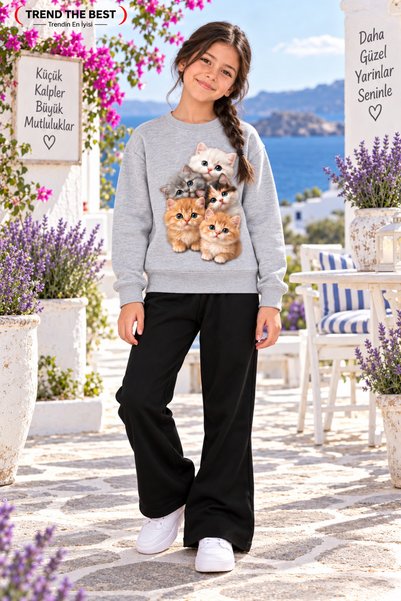 TREND THE BEST Trendin En İyisi Winter, Spring, and Autumn Girls' Black Spani...