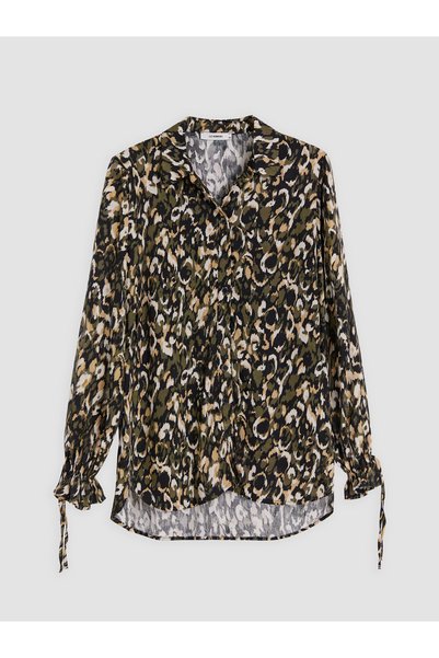 LC Waikiki Peak New Season Green Patterned Women's Shirt