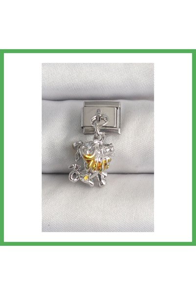 Nur store Çanta 316L Steel Silver Color Sallant Lion Model Nomination Charm B...