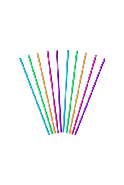 Jumbo Paie din Plastic Reutilizabile Colorate Ø5x210mm - 120buc