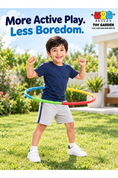 TOY GARDEN Adjustable Hula Hoop for Kids, Detachable Snap Together Exercise R...