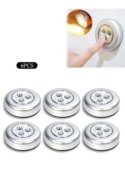 Generic DUNISO 6 Pcs Puck Lights,Closet Light,Battery Powered Push Lights, LE...