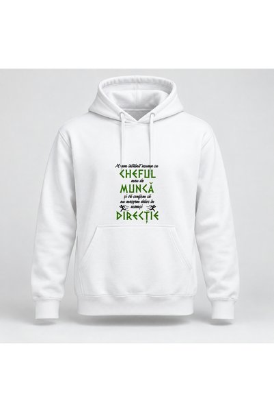 Fabricacucadouri.ro Hanorac personalizat M am intalnit acuma cu cheful meu de...