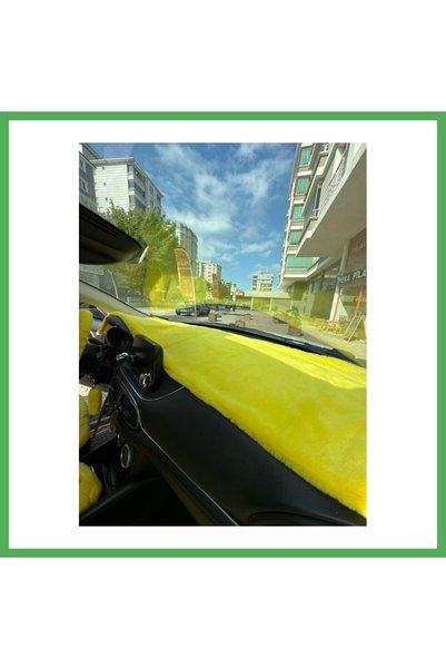 Nur store Çanta Soft Furry Auto Dashboard Trunk Cover Plush Carpet Yellow 130...
