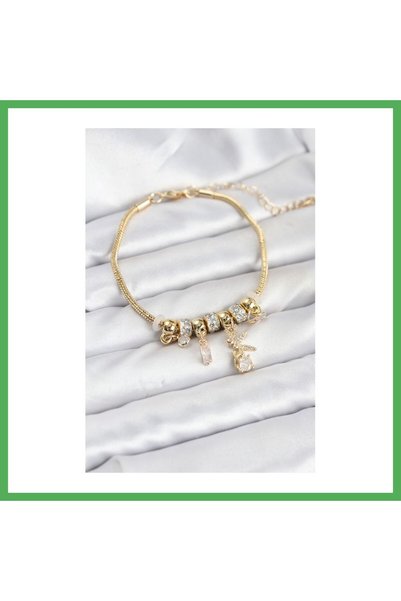 Nur store Çanta سوار نسائي من النحاس ذهبي اللون مع حلية تينكربيل من BEZOSS