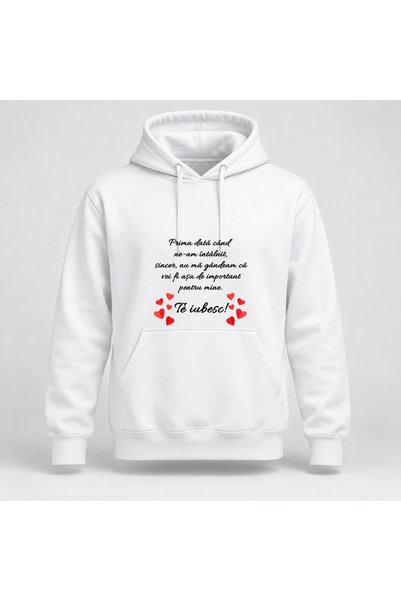 Fabricacucadouri.ro Hanorac personalizat Prima data cand ne am intalnit... Te...
