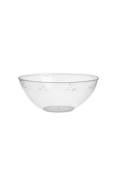 Jumbo Bol din Plastic Transparent Reutilizabil cu Model Flori Ø20x8cm